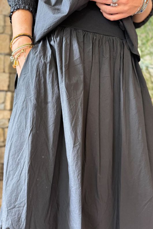 Paloma Tela Bubble Skirt Black